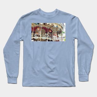 Paris Montmartre Carousel with Sacre-Coeur in the Background Long Sleeve T-Shirt